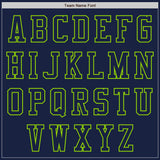 Custom Navy Neon Green Authentic Baseball Jersey
