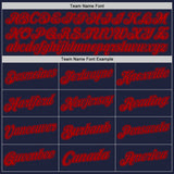 Custom Navy Red Authentic Throwback Basketball Jersey