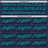 Custom Navy Teal Authentic Baseball Jersey