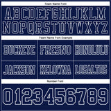 Custom Navy White Authentic Football Jersey