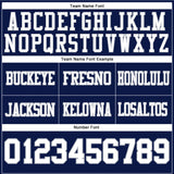 Custom Navy White-Gray Authentic Football Jersey