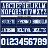 Custom Navy White-Light Blue Authentic Football Jersey