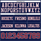 Custom Navy Crimson-White Authentic Football Jersey