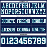 Custom Navy White-Teal Authentic Football Jersey