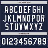 Custom Stitched Navy White Baseball Pullover Sweatshirt Hoodie