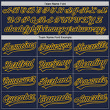 Custom Stitched Navy Gold Baseball Pullover Sweatshirt Hoodie
