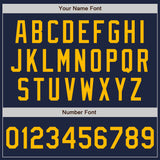 Custom Stitched Navy Gold Baseball Pullover Sweatshirt Hoodie