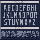 Custom Stitched Navy Gray Baseball Pullover Sweatshirt Hoodie