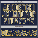 Custom Navy White-Gold Authentic Baseball Jersey