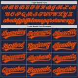 Custom Navy Orange Authentic Baseball Jersey