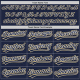 Custom Navy White-Old Gold Authentic Baseball Jersey
