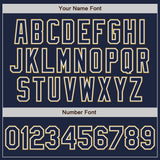 Custom Navy White-Old Gold Authentic Baseball Jersey