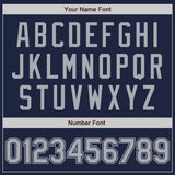 Custom Navy Gray Authentic Baseball Jersey
