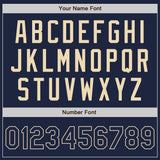 Custom Navy Cream Authentic Baseball Jersey