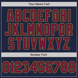 Custom Navy Crimson-Old Gold Authentic Baseball Jersey