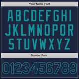Custom Navy Teal Authentic Baseball Jersey