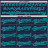 Custom Navy Teal Authentic Baseball Jersey