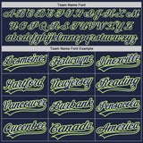Custom Navy White-Neon Green Authentic Baseball Jersey