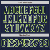 Custom Navy White-Neon Green Authentic Baseball Jersey
