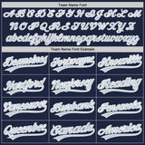 Custom Navy Silver-White Authentic Baseball Jersey