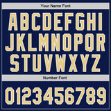 Custom Navy Vegas Gold-White Authentic Baseball Jersey