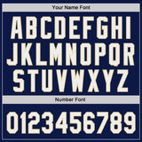 Custom Navy White-Vegas Gold Authentic Baseball Jersey