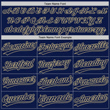 Custom Navy-Vegas Gold Authentic Baseball Jersey