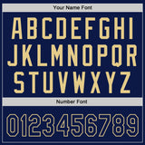 Custom Navy-Vegas Gold Authentic Baseball Jersey