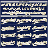 Custom Navy White-Vegas Gold Authentic Baseball Jersey
