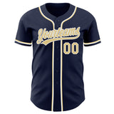 Custom Navy Vegas Gold-White Authentic Baseball Jersey