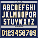 Custom Navy Vegas Gold-White Authentic Baseball Jersey