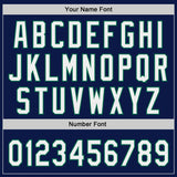 Custom Navy White-Kelly Green Authentic Baseball Jersey