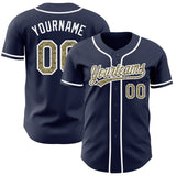 Custom Navy Camo-White Authentic Baseball Jersey