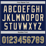 Custom Navy Camo-Cream Authentic Baseball Jersey