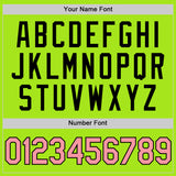 Custom Neon Green Medium Pink-Black Authentic Throwback Basketball Jersey