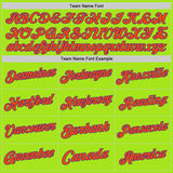 Custom Neon Green Purple-Orange Authentic Throwback Basketball Jersey