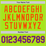 Custom Neon Green Purple-Orange Authentic Throwback Basketball Jersey