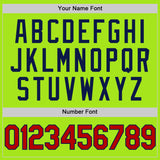 Custom Neon Green Red-Navy Authentic Throwback Basketball Jersey