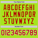 Custom Neon Green Red-White Authentic Throwback Basketball Jersey