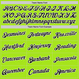 Custom Neon Green Black-White Authentic Throwback Basketball Jersey