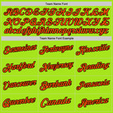 Custom Neon Green Orange-Black Authentic Throwback Basketball Jersey