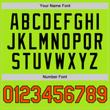 Custom Neon Green Orange-Black Authentic Throwback Basketball Jersey