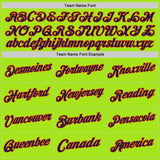 Custom Neon Green Navy-Orange Authentic Throwback Basketball Jersey