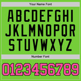 Custom Neon Green Pink-Black Authentic Basketball Jersey