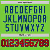 Custom Neon Green Red-Royal Authentic Basketball Jersey