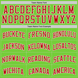 Custom Neon Green Red-White Authentic Basketball Jersey