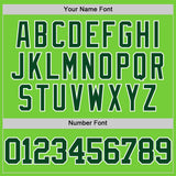 Custom Neon Green Green-White Authentic Basketball Jersey