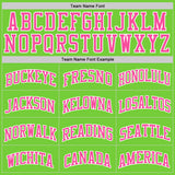 Custom Neon Green Pink-White Authentic Basketball Jersey