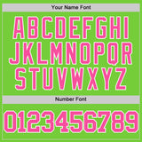 Custom Neon Green Pink-White Authentic Basketball Jersey