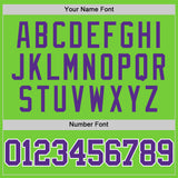 Custom Neon Green Purple-White Authentic Basketball Jersey